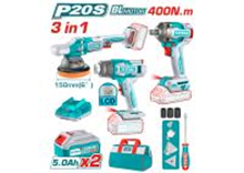 Комбинированный Набор: Аккумуляторная Отвертка, Полировальная Машина, Технический Фен (TOSLI240863) 