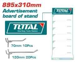 Рекламный щит стенда TOTAL (верхняя панель) с крючками PMST02A