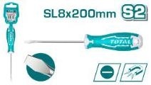 Отвертка шлицевая SL8x200мм THT268200