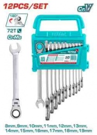 Набор гибких трещоточных ключей 12 шт. 8-19мм TOTAL THT102RK5126