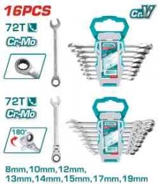 Набор комбинированных ключей с трещоткой 16шт THT103RK166