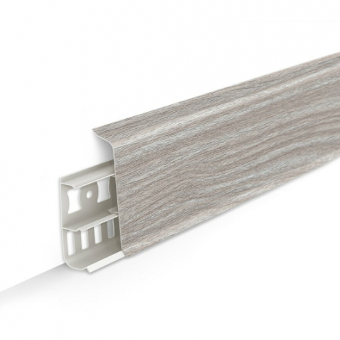 Плинтус напольный с кабель-каналами 70мм 2,2м "Деконика", 294 Орех антик фото 1