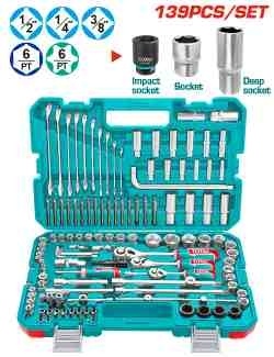 Набор комбинированных инструментов и аксессуаров 139 шт. TOTAL THKTHP21396 фото 1