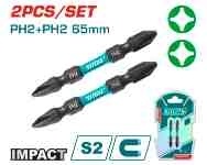 Ударные Биты Двусторонние 2 Шт PH2 TACIM72PH265 фото 1