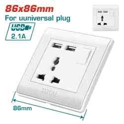 Универсальная розетка с USB THESST1116AUS фото 1