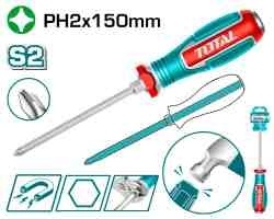 Сквозная крестовая отвертка PH2x150мм TOTAL TGTPH2150 фото 1