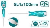 Отвертка шлицевая SL 4x100 mm THT264100 фото 1