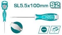 Отвертка шлицевая SL 5.5x100 mm THT265100 фото 1