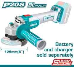 Аккумуляторная угловая шлифмашина 125мм Li-Ion TAGLI201258 фото 1