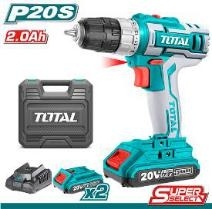 Аккумуляторная Дрель - шуруповерт / 20 В / 2А / 45Нм / +1 Батарея TDLI200215 фото 1